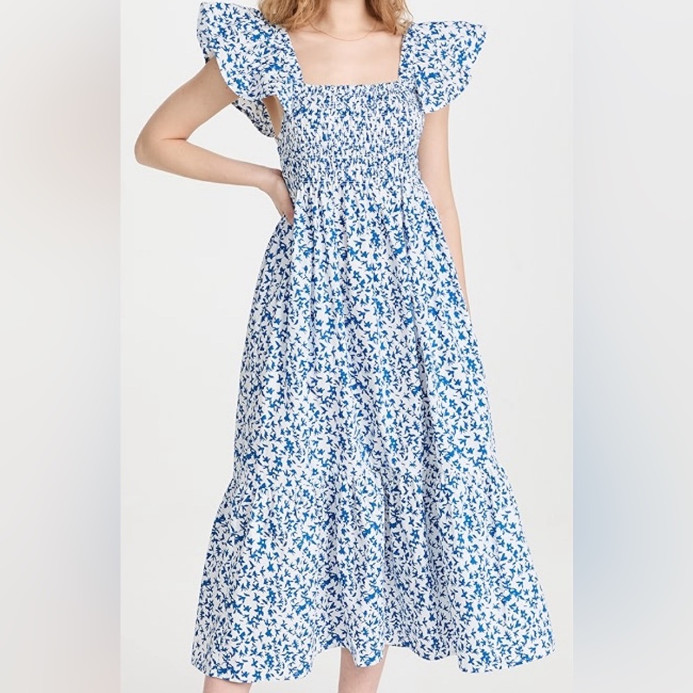 o.p.t Tuscany Dress Blue and White Maxi Dress